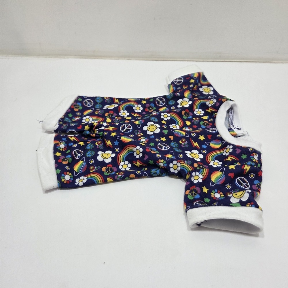 BUILD A BEAR Plush Groovy Rainbow Sleeper 70s Theme Pajamas - Picture 3 of 8